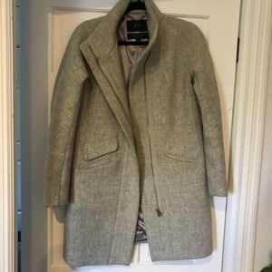 Grey J Crew lined Peacoat